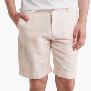 Faherty Malibu Linen & Cotton Chino Shorts 9” Inseam Summer Pink Men’s Sz 33